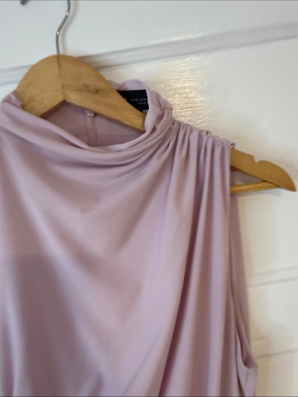 Zara lilac Draped midi dress